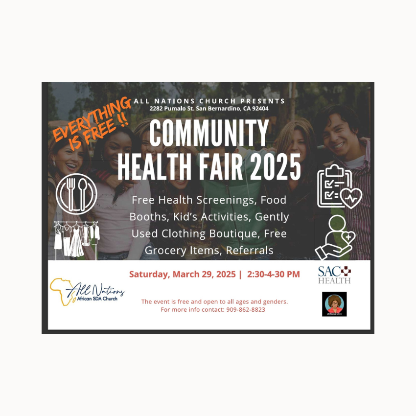 All Nations Church Presents Community Health Fair 2025